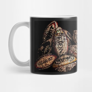 Miniature Rugby Balls Still-Life Mosaic Mug